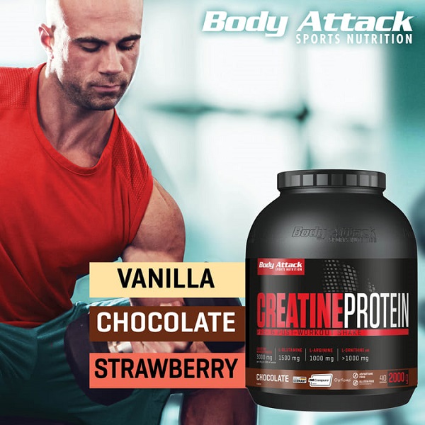 پروتئین کراتین بادی اتک 2 کیلوگرم BODY ATTACK CREATINE PROTEIN